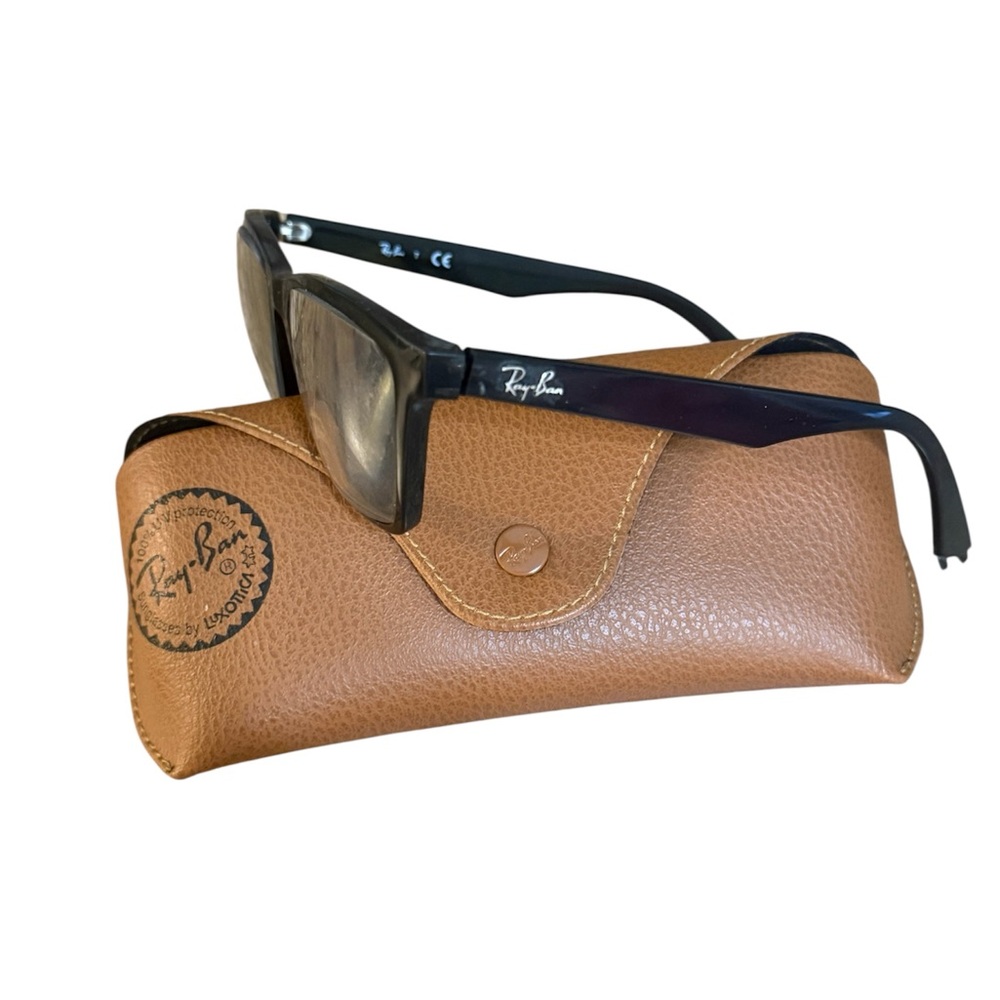 Ray-Ban Black glasses with Tan Case (no tips)